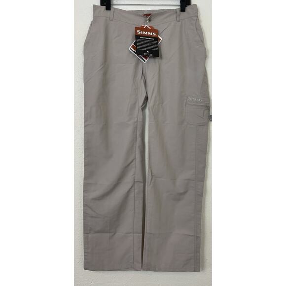 Simms Women's Insect Shield Fly Away Dark Khaki M Fishing Pants 100% Nylon UPF50 - Picture 1 of 16